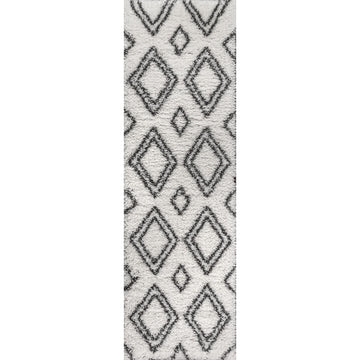 Beni Moroccan Style Diamond Shag Area Rug